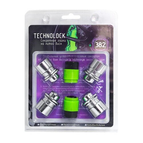 TECHNOLOCK 382 Секретные гайки колеса М14x1.5x37,5 ключ 21мм