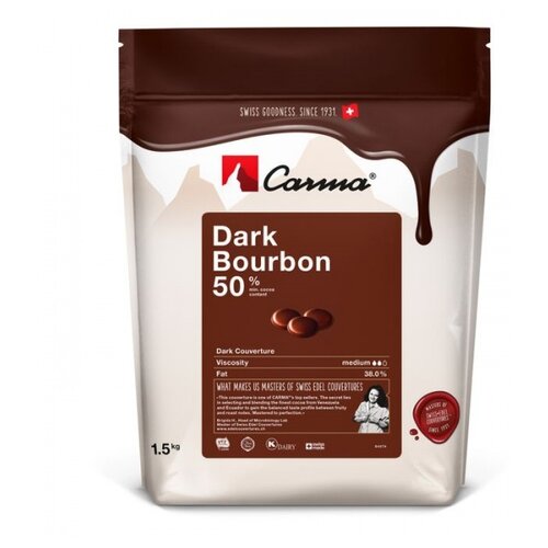 Шоколад Carma Bourbon темный 50%, каллеты, 1500 г