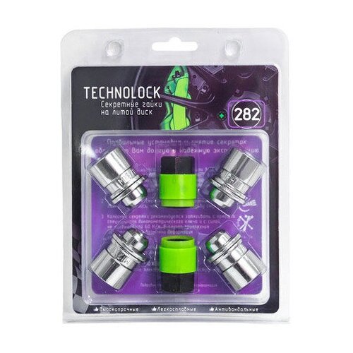 TECHNOLOCK 282 Секретные гайки колеса М12x1.5x37 ключ 21мм ш