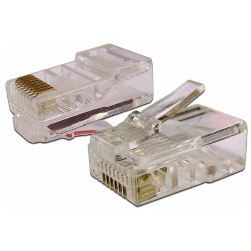 Коннектор Lanmaster (TWT-PL45-8P8C) UTP кат.5e RJ45 прозрачный