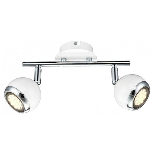 Спот Globo Lighting Oman 57882-2, кол-во ламп: 2 шт., цвет арматуры: серебристый, цвет плафона: серебристый