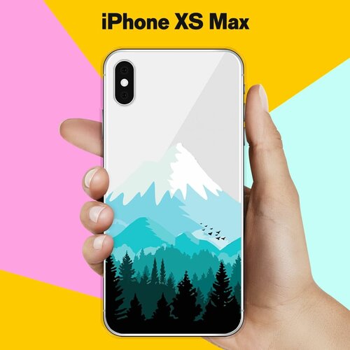 Силиконовый чехол Снежные горы на Apple iPhone Xs