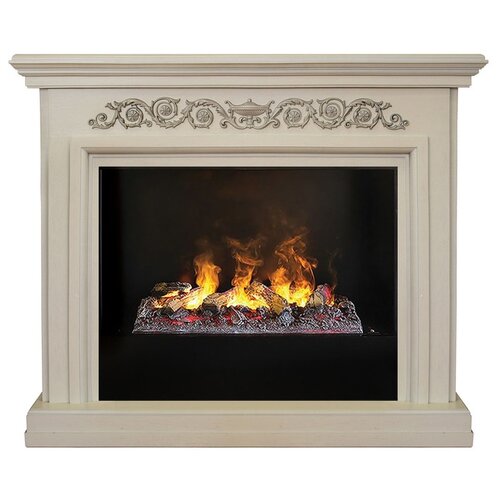 Камины и печи электрокамин с широким очагом 3D Real-Flame Leticia 26 WT с 