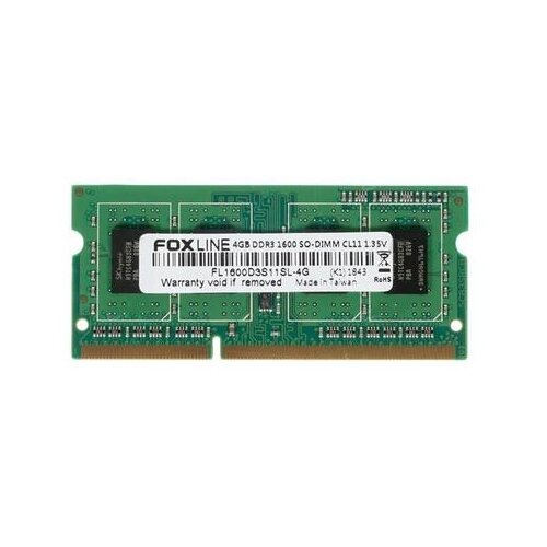 Foxconn Foxline DDR3 SODIMM 4GB FL1600D3S11S1-4G PC3-12800, 