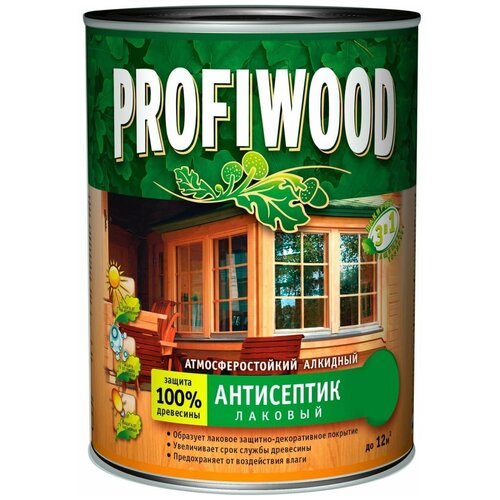  Антисептик Profiwood, для дерева, лаковый, тик, 2.4 кг,