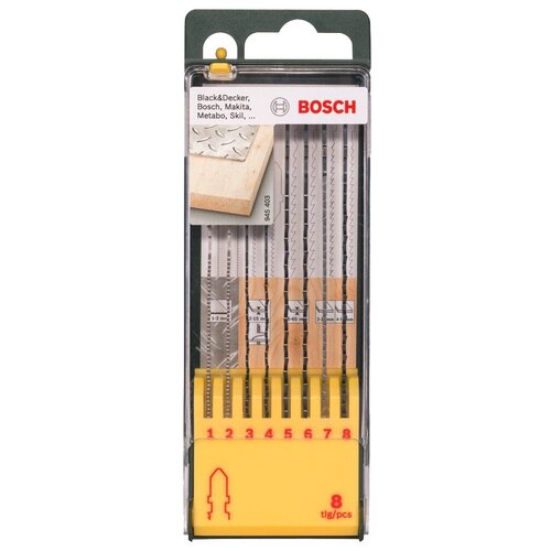 Набор пилок для электролобзика BOSCH Set T-Shank 2607019458, 8