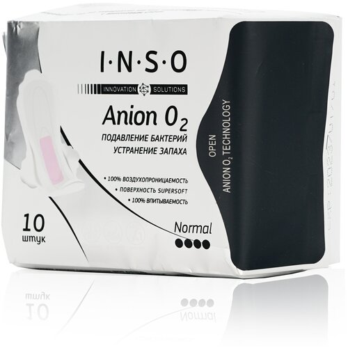 Inso прокладки Anion O2 Normal, 4 капли, 10 шт.,