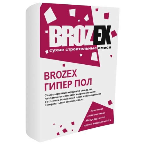 Стяжки и наливные полы  Яндекс Маркет BROZEX Ровнитель для пола Brozex Гипер Пол, 20 кг