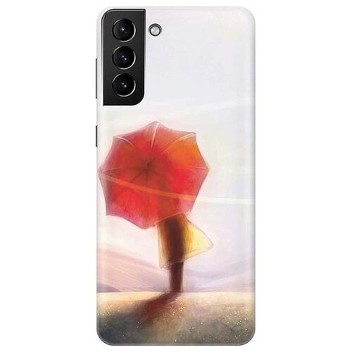 Чехол - накладка ArtColor для Samsung Galaxy S21 Plus с принтом Красный