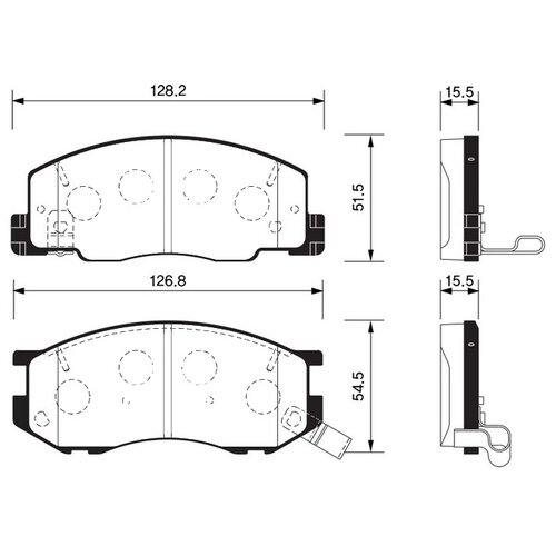 Дисковые тормозные колодки передние SANGSIN BRAKE SP1433 для Toyota Previa (4 шт.)