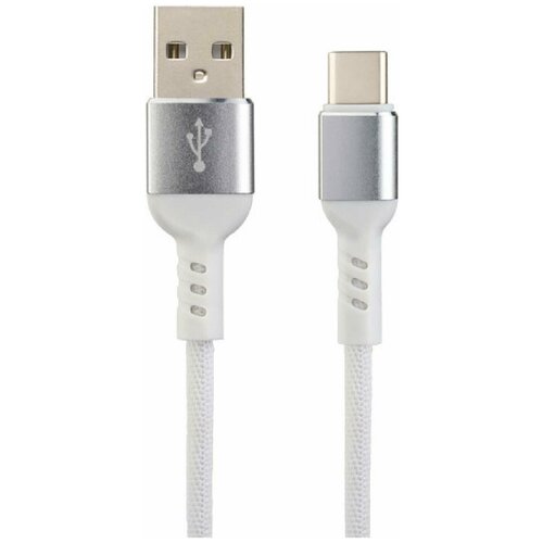 Мультимедийный кабель USB2.0 A вилка - USB C вилка, белый, длина 1 м, бокс