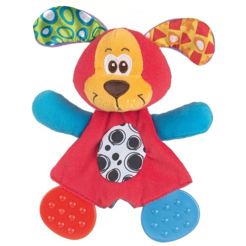 Прорезыватель Playgro Pookie Puppy Teething Blankie красный/