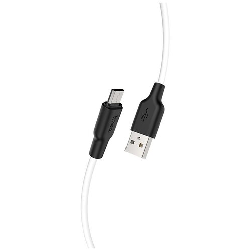 USB Кабель Micro, HOCO, X21 Plus, 2М, силиконовый, черно-бел