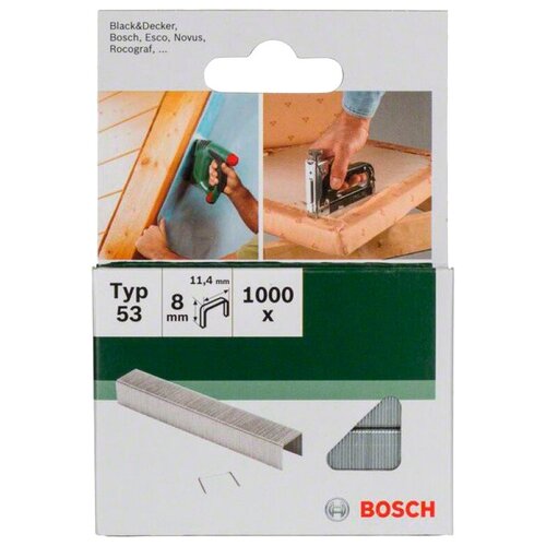 Скобы BOSCH 2609255820 тип 53 для степлера, 8 мм