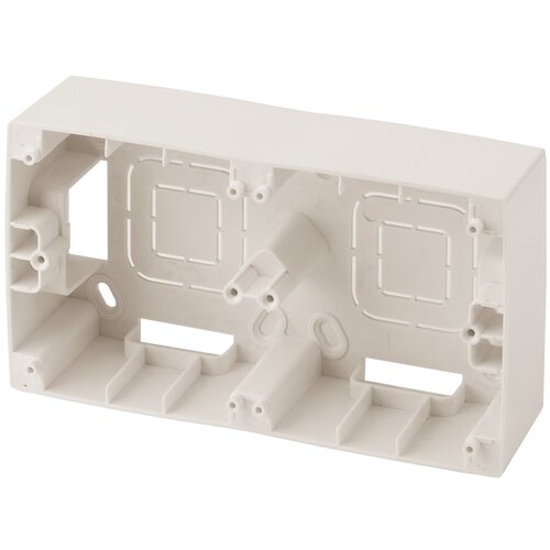 Подрозетники  Яндекс Маркет ЭРА Коробка для накладного монтажа 2-постовая ЭРА 12 12-6102