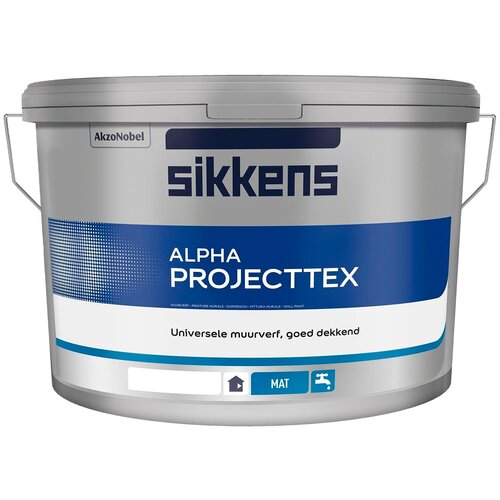 Краска акриловая Sikkens Alpha Projecttex матовая белый 5 л