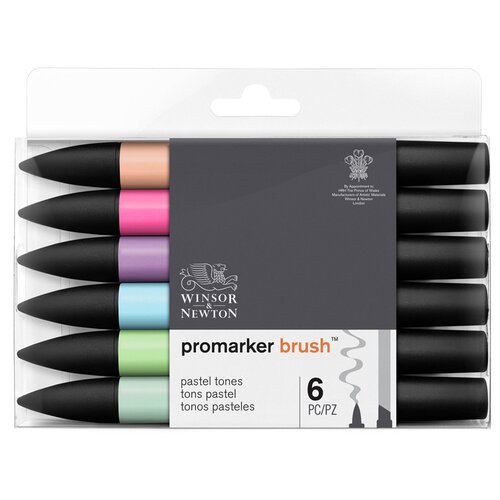 Winsor & Newton набор маркеров Promarker Brush, (290125), 6