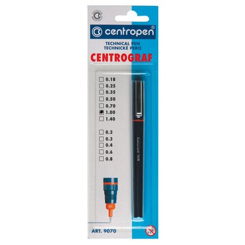 Centropen Рапидограф 1.0 мм (9070), синий/оранжевый