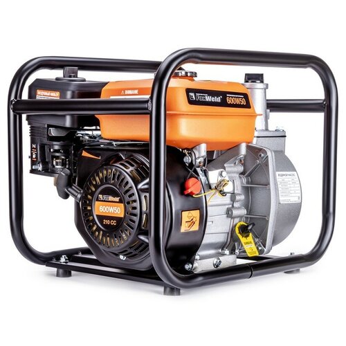 Мотопомпа бензиновая FoxWeld 600W50, (1100 л/мин, 7 л.с, 210