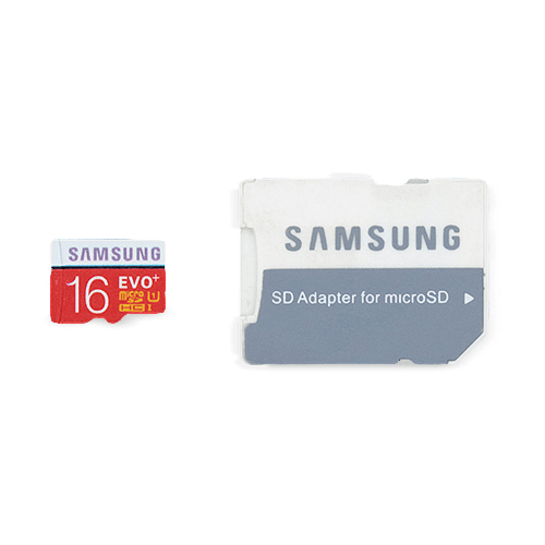 Карта памяти Samsung microSD EVO Plus 80MB/S 16GB + SD adapt