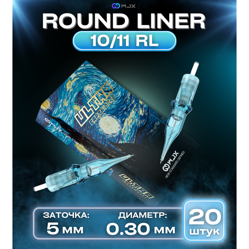 WJX ULTRA Картриджи для тату и татуажа Round Liner 10/11 RL 0,30 мм модули для