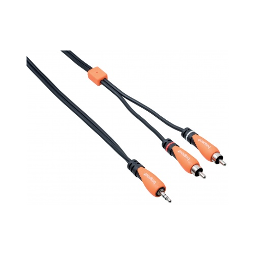 Кабель Bespeco 3,5 mm stereo jack - 2 x RCA (SLYMSR500), 5 м,