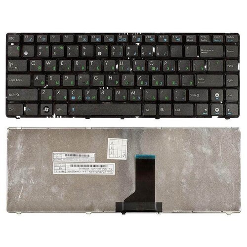 Клавиатура для ноутбука Asus 04GNV61KRU00-3, русская, черная с черной