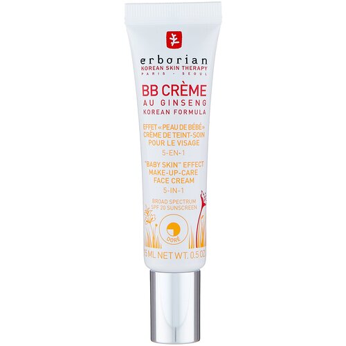 BB, CC и DD кремы Erborian BB крем 5 в 1 Baby skin, SPF 20, 15 мл, оттенок: золотистый