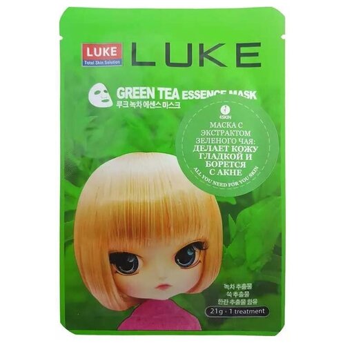 LUKE маска с экстрактом зеленого чая Green Tea Essence Mask, 21 г, 21