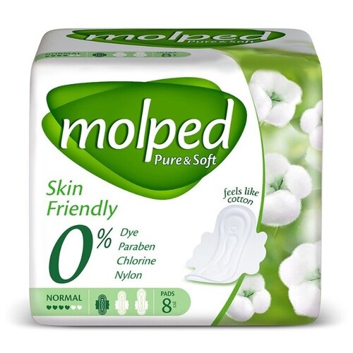 Прокладки и тампоны  Яндекс Маркет Molped прокладки Pure & Soft Normal, 4 капли, 8