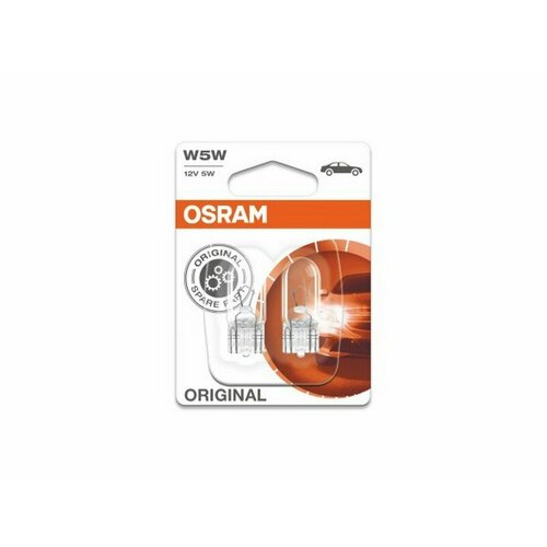 OSRAM Лампа 12 V 5 W стоп-сигнал, повторитель, габарит б/цок (W2.1x9.5d) (блист