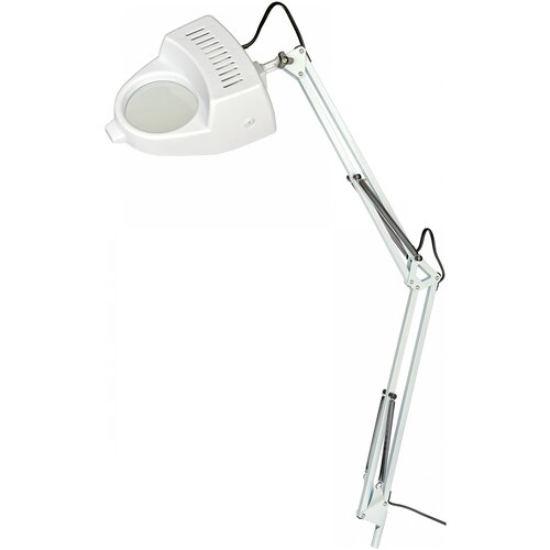 Лампа офисная Camelion Light Solution KD-350 C01, E27, 60 Вт, цвет арматуры: белый, цвет плафона/абажура: белый