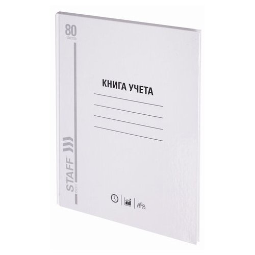 Книга учета 80 л., А4, 210х265 мм, BRAUBERG, линия, глянцева