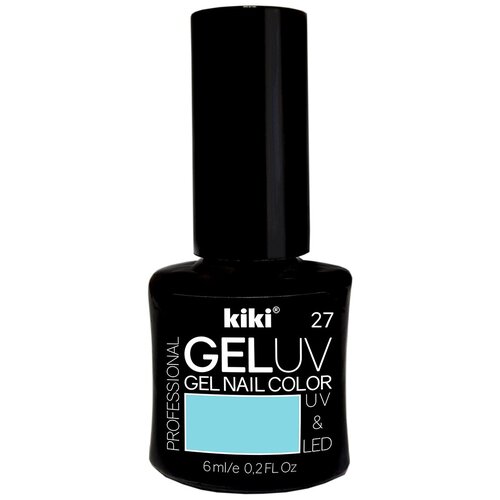 Гель-лак для ногтей KIKI оттенок 27 GEL UV&LED, небесно-голубой, 6