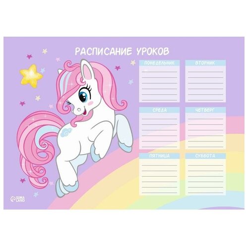 Расписание уроков Пони А4