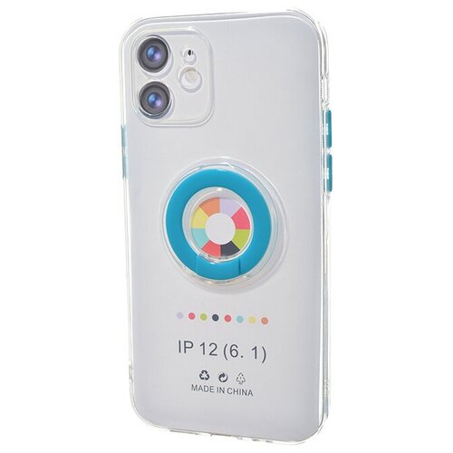 Чехол-накладка для iPhone 12 NEW RING TPU голубой