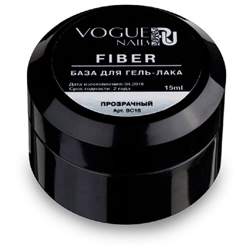 Vogue Nails Базовое покрытие Fiber база, прозрачный, 15