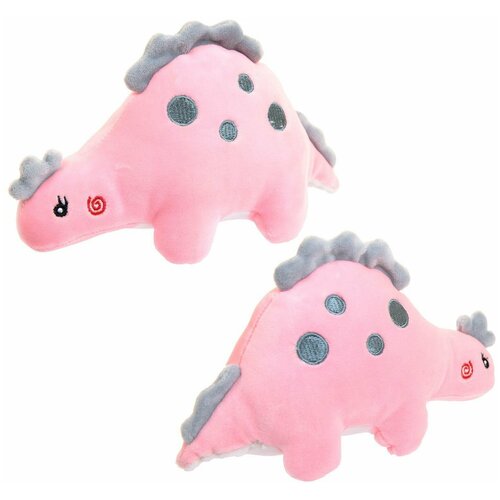 Мягкая игрушка ABtoys Dino Baby, Динозаврик розовый, 19 см (