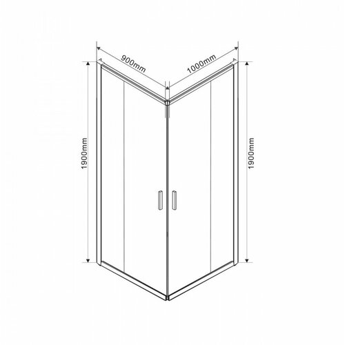 Душевой уголок Vincea Garda VSS-1G9010CH 100х90 см стекло шиншилла без