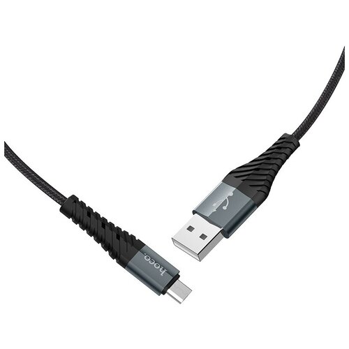 Кабель USB HOCO X38 Cool, USB - MicroUSB, 2.4А, 1 м, черный