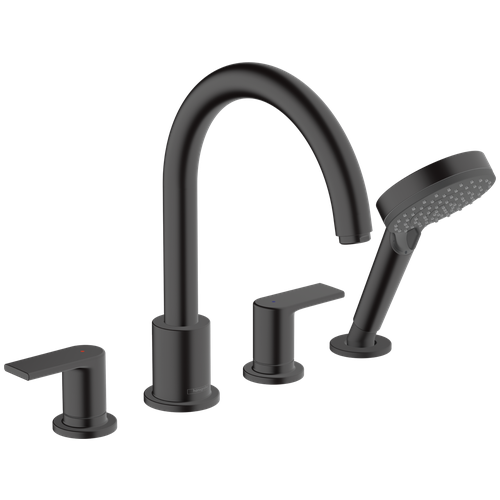 Смеситель на край ванны на 4 отверстия Hansgrohe Vernis Shape 71459670, матовый