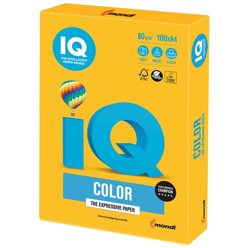 Бумага и пленка  Беру Бумага IQ Color A4 80 г/м² 100 лист., солнечно-желтый SY40