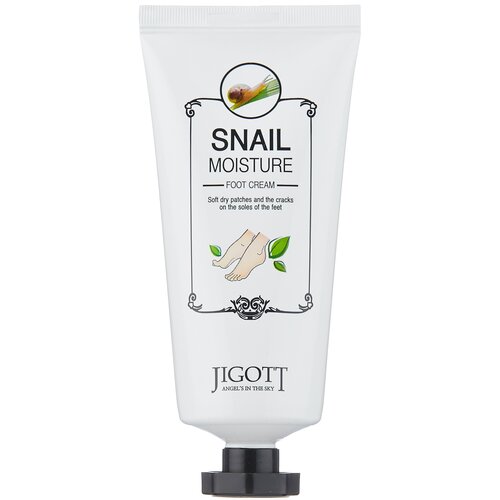 Крем для ног Jigott Foot Real Moisture, с экстрактом муцина 