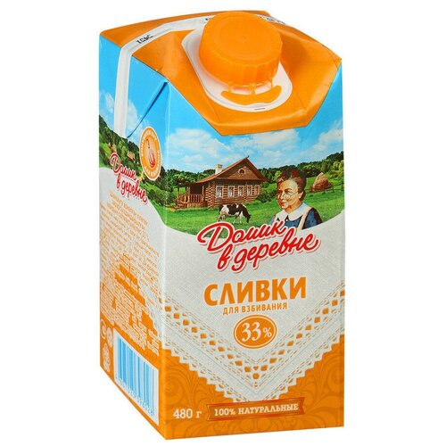  Сливки домик В деревне 33%, 480 г