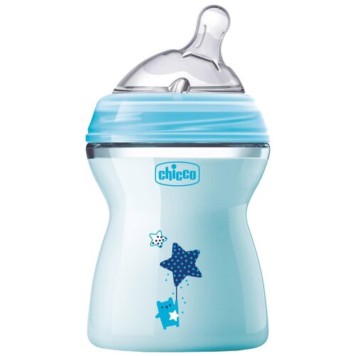 Chicco Бутылочка с наклонной соской Natural Feeling, 250 мл, с 2 месяцев,