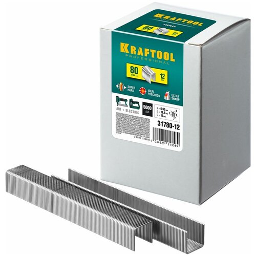 Скобы, гвозди и штифты Скобы Kraftool 31780-12  для степлера, 12