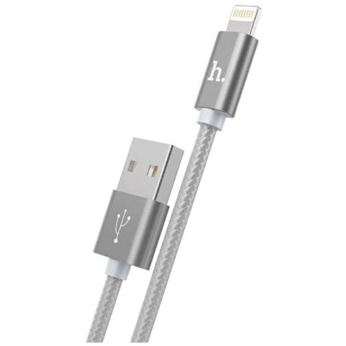 USB дата кабель Lightning, HOCO, X2, серебрянный