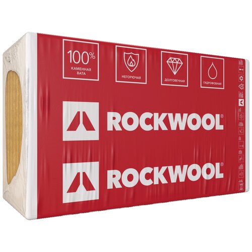 Минеральная вата  Яндекс Маркет Каменная вата Rockwool Венти Баттс 1000x600х50мм 8 шт