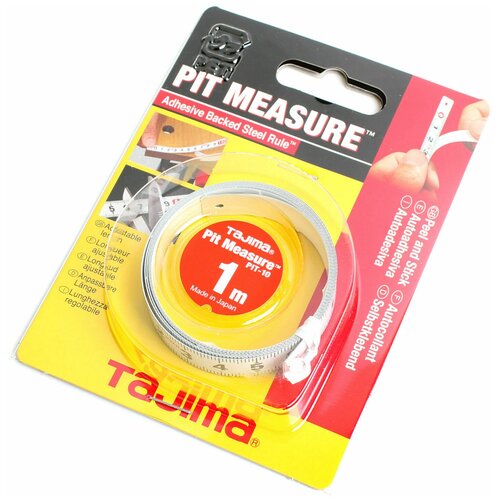 Рулетки и мерные ленты Самоклеящаяся стальная мерная лента TAJIMA Pit Measure L=1м 