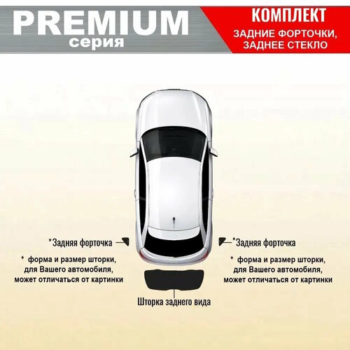  KERTEX PREMIUM (85-90%) Каркасные автошторки на встроенных магнитах на заднюю